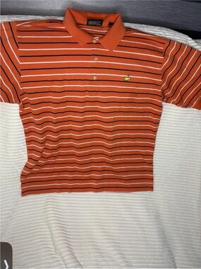 Augusta National Masters Collection Polo Shirt XL Orange Stripe Golf Masters